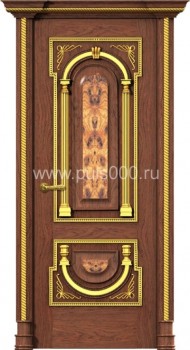 Входная дверь с витражом массив дерева PLS-1, цена 138 000  руб.